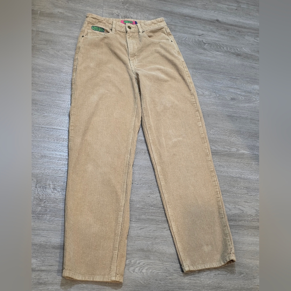Empyre Tori 90's Cordory Skate Pants Khaki Womans Sz 4 High Waist Loose Fit - Picture 8 of 10